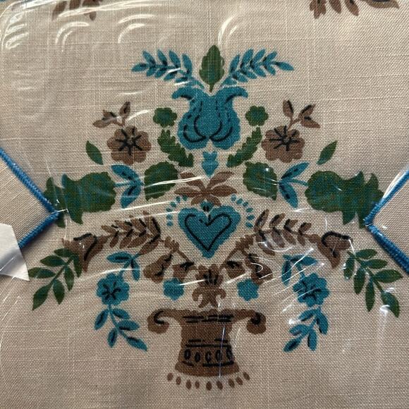 Vintage Table Linens from Home Beautiful by Vicki in Aqua. 4 Placemats & Napkins - Picture 7 of 7